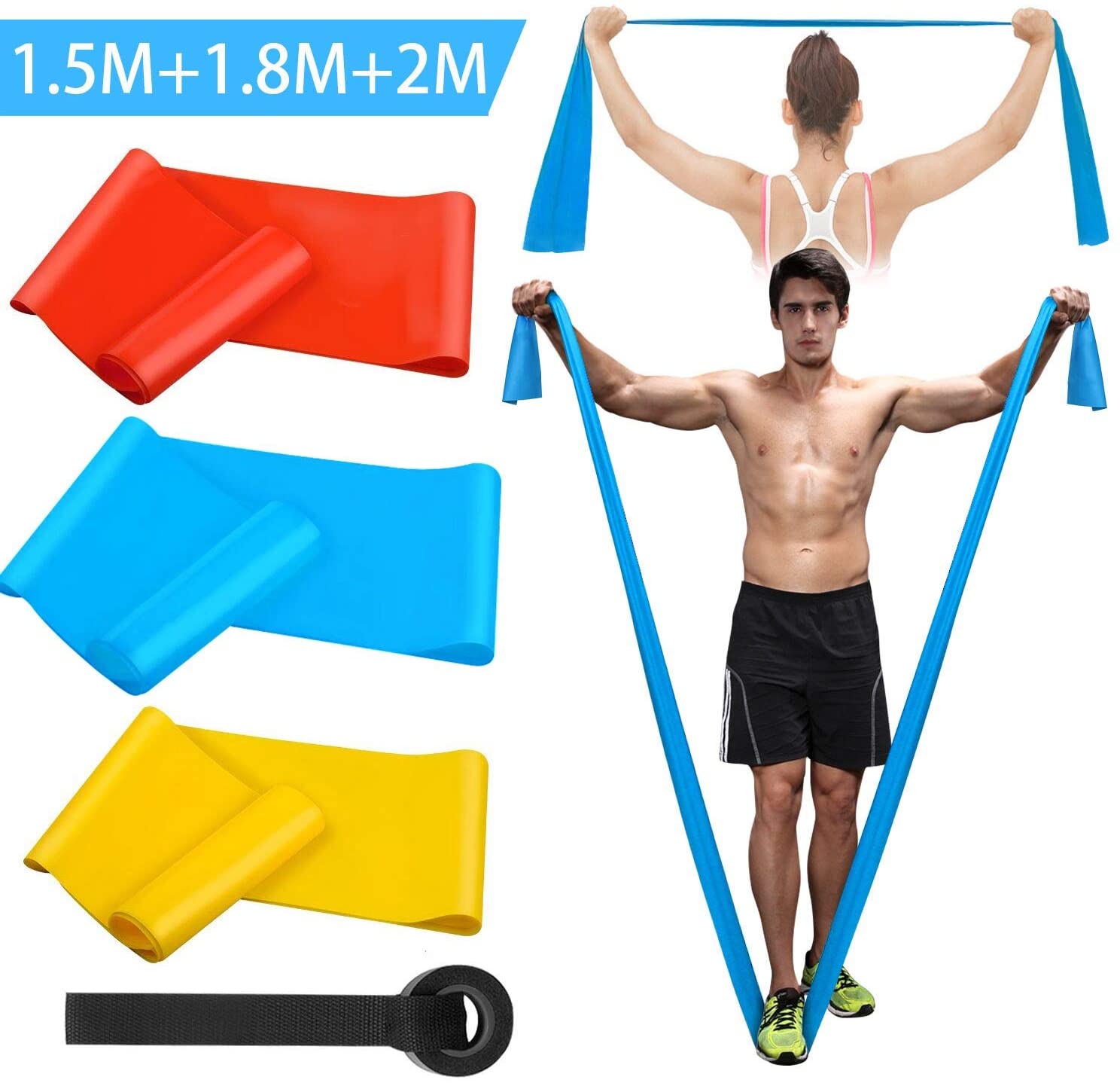 Crossfit Equipment - Elastic Fitness Bands 3Pcs Resistance Bands
