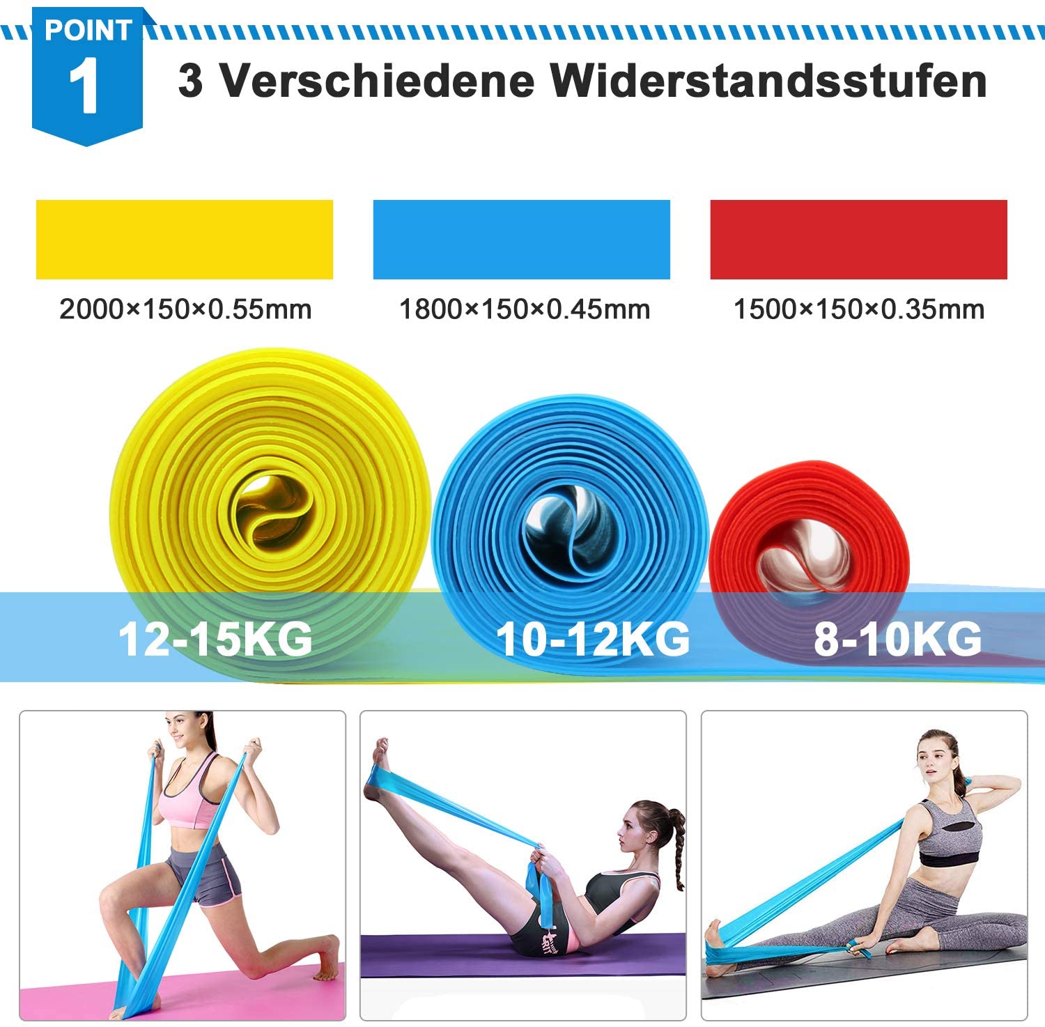 Elastic Fitness Bands 3Pcs Res - Crossfit Equipment review and price