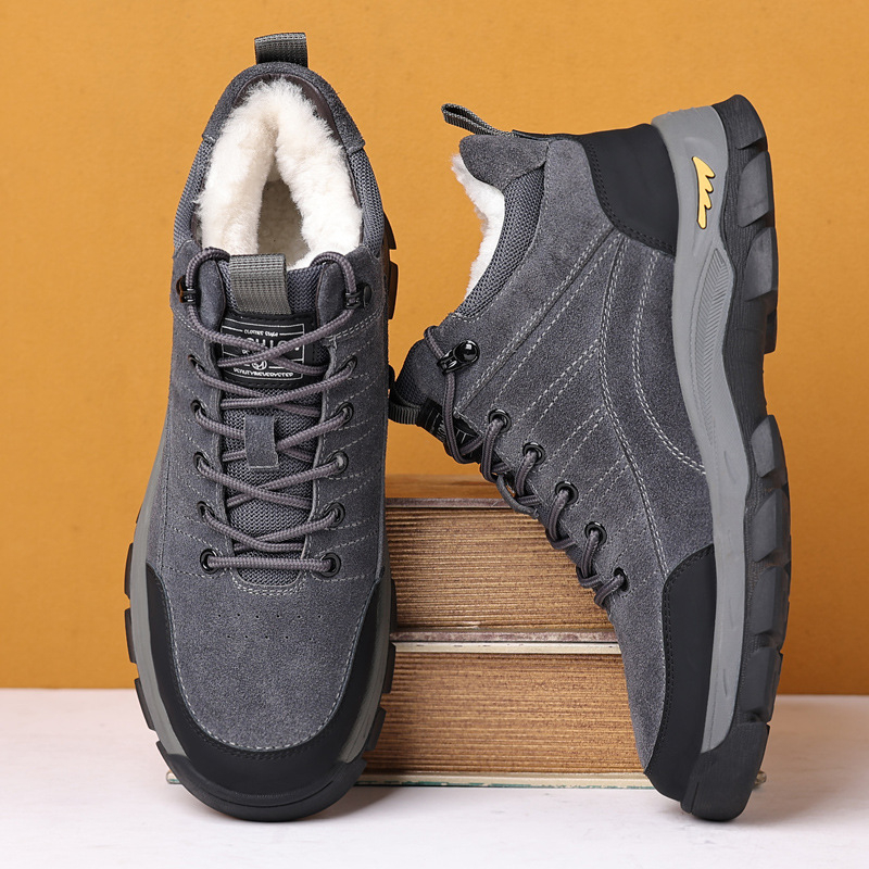 Men Winter Leather Shoes Warm  - Crossfit Outdoor review and price