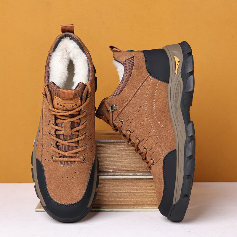 Men Winter Leather Shoes Warm  - Crossfit Outdoor review and price