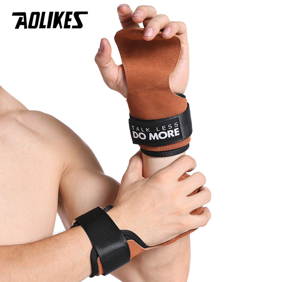 AOLIKES Cowhide Gym Grips Glov - Crossfit Equipment review and price
