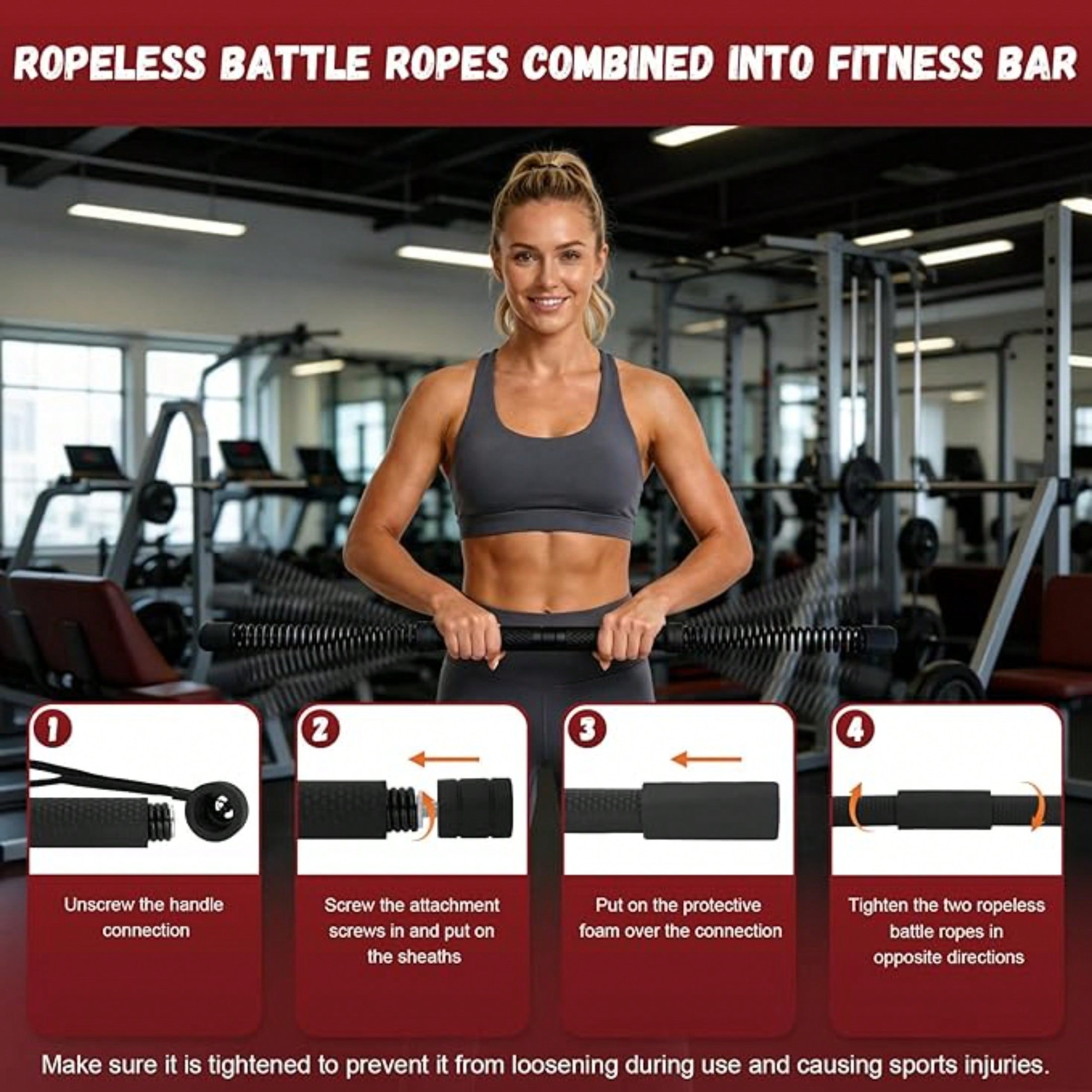 2-in-1 Upgraded Cordless Battl - Crossfit Training review and price