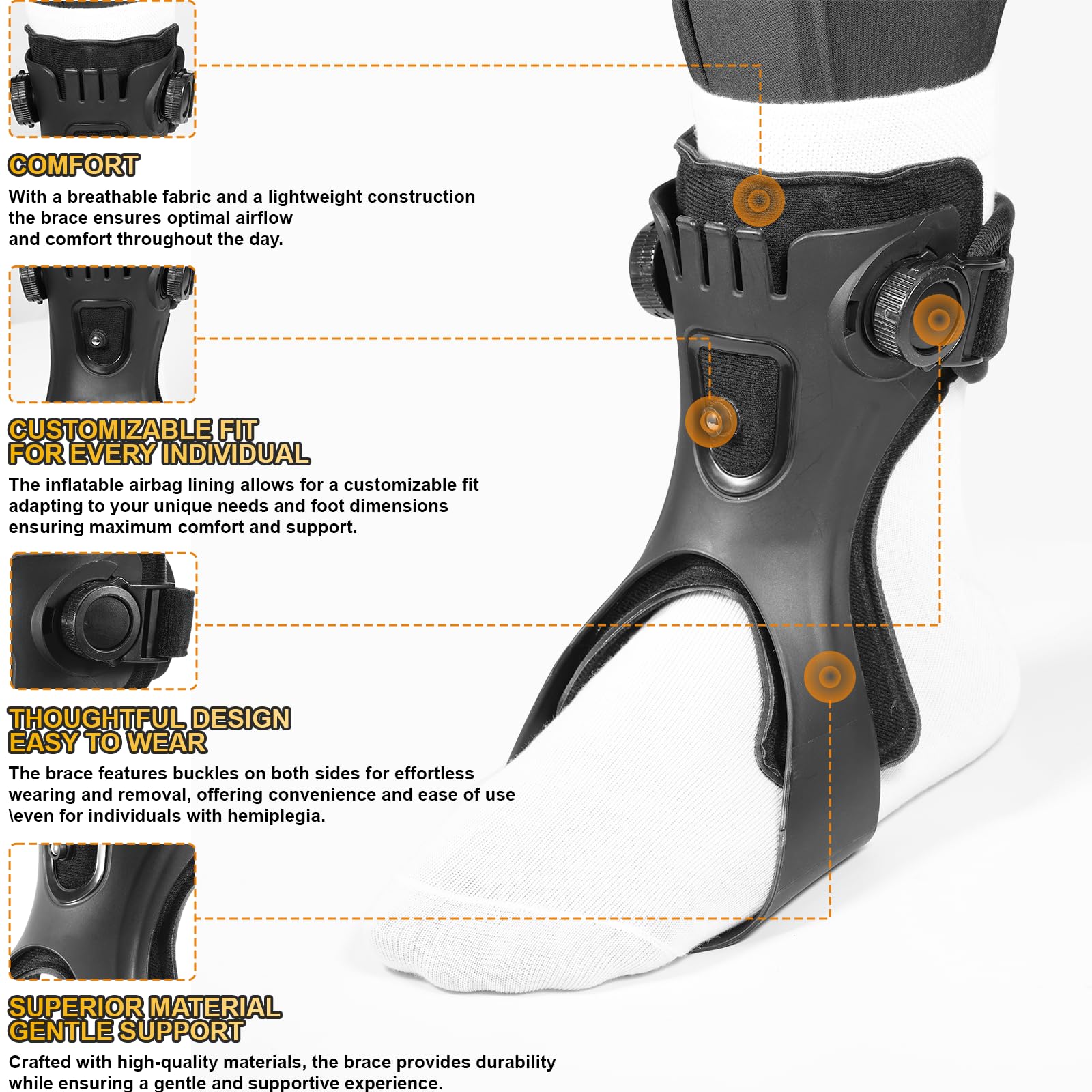 Drop Foot Brace Orthosis AFO A - Ankle Mobility Band review and price