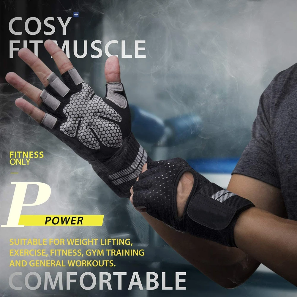 1Pair Half Finger Gym Fitness  - Crossfit Equipment review and price